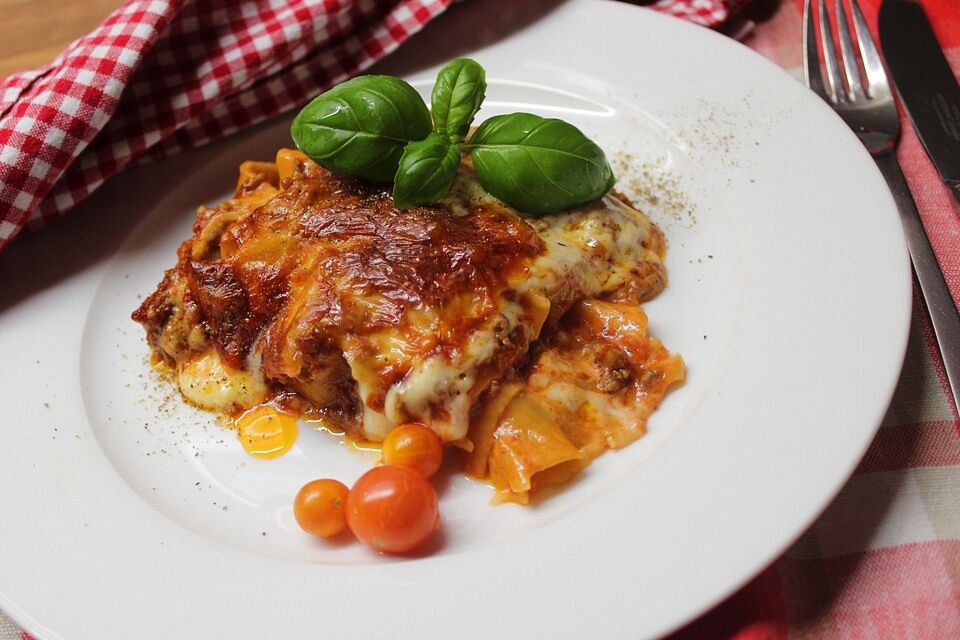 Einfache, schnelle Lasagne