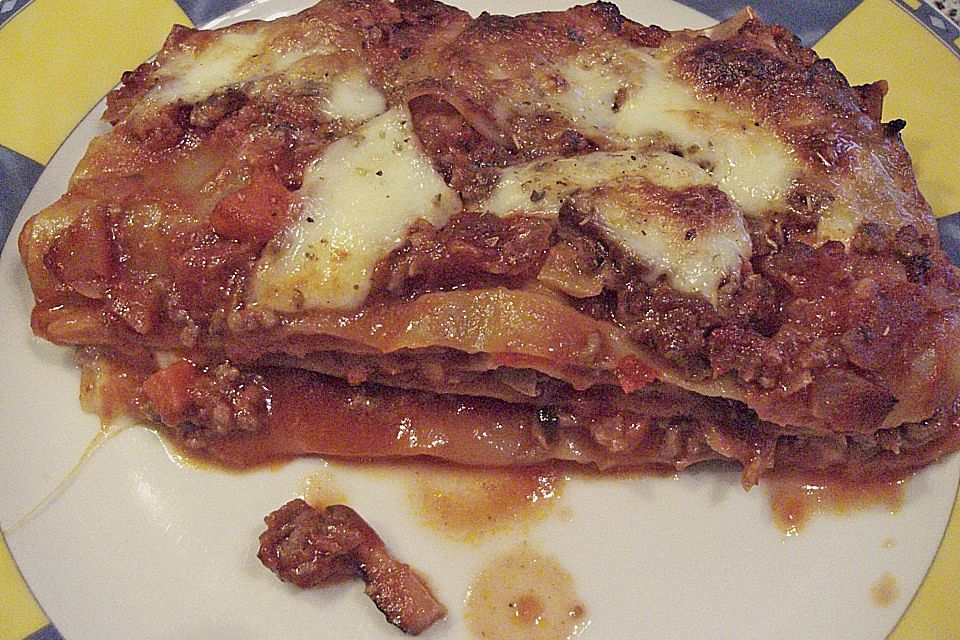 Einfache, schnelle Lasagne