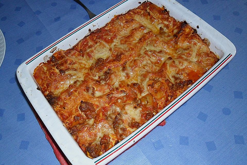 Einfache, schnelle Lasagne