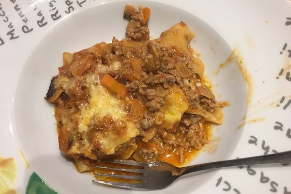 Einfache, schnelle Lasagne