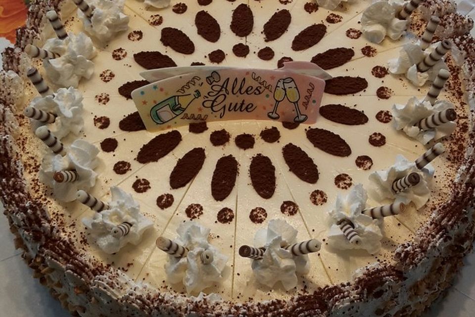 Manus leichte Tiramisu -Torte