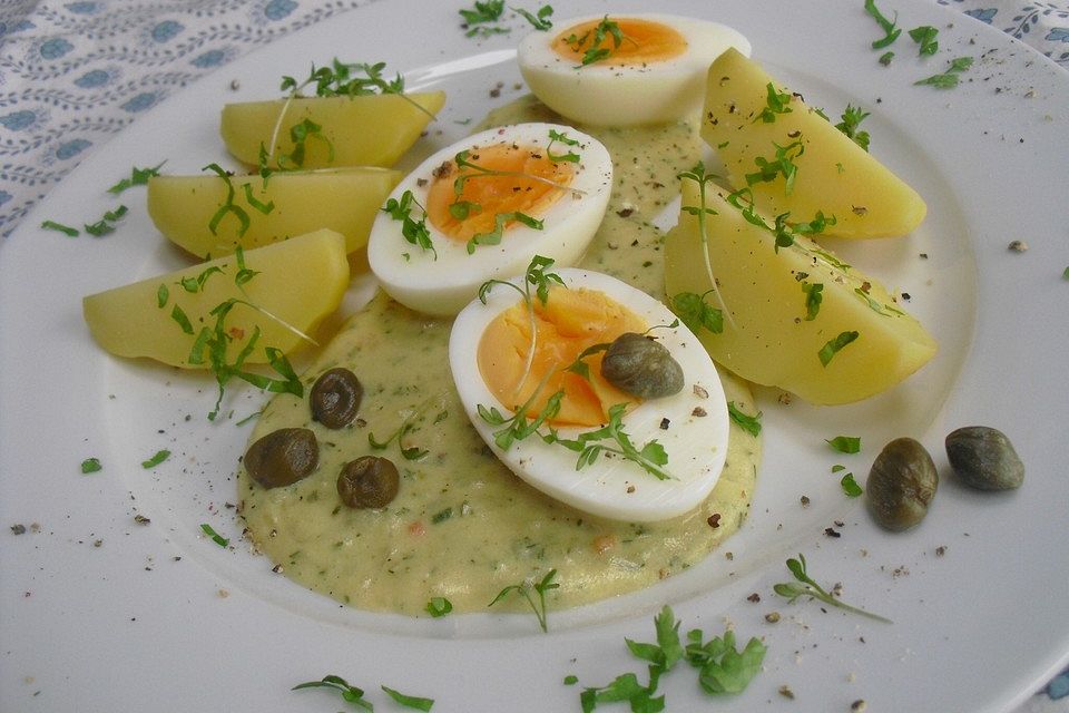 Eier in Senfsauce