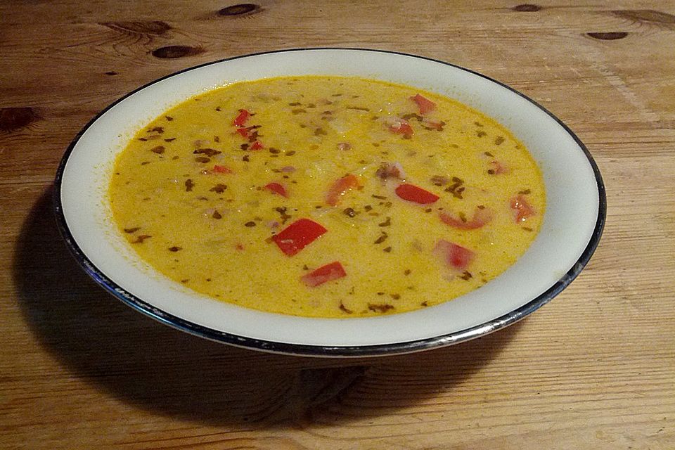 Kartoffelsuppe mit Paprika