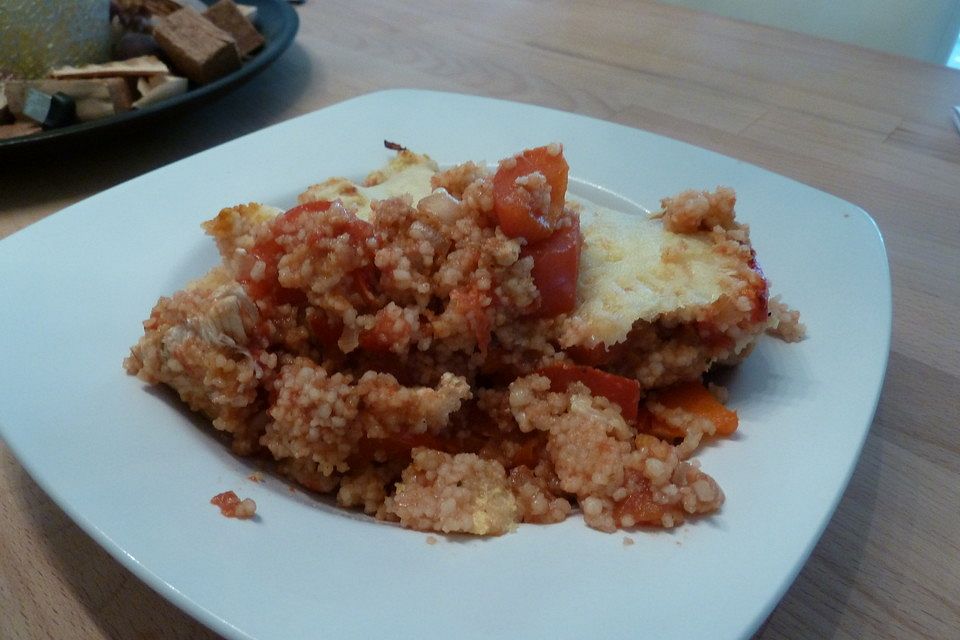 Kalorienarmer Couscous - Auflauf