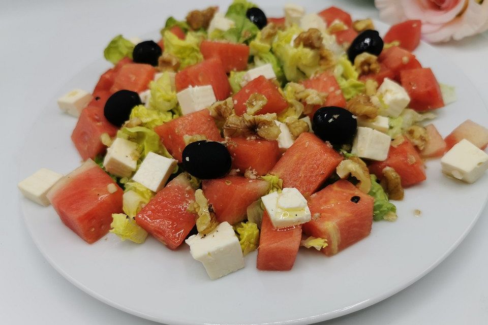 Hawaiianischer Wassermelonensalat