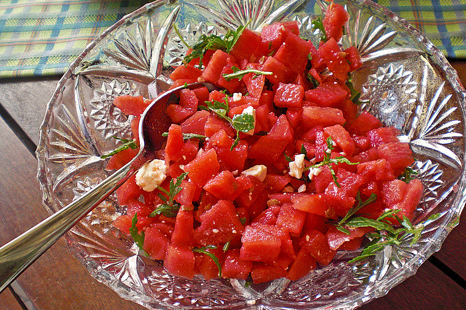 Hawaiianischer Wassermelonensalat