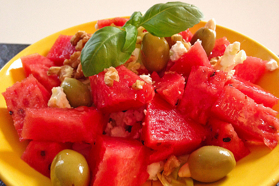 Hawaiianischer Wassermelonensalat