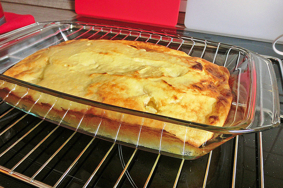 Kirschen mit Quark überbacken