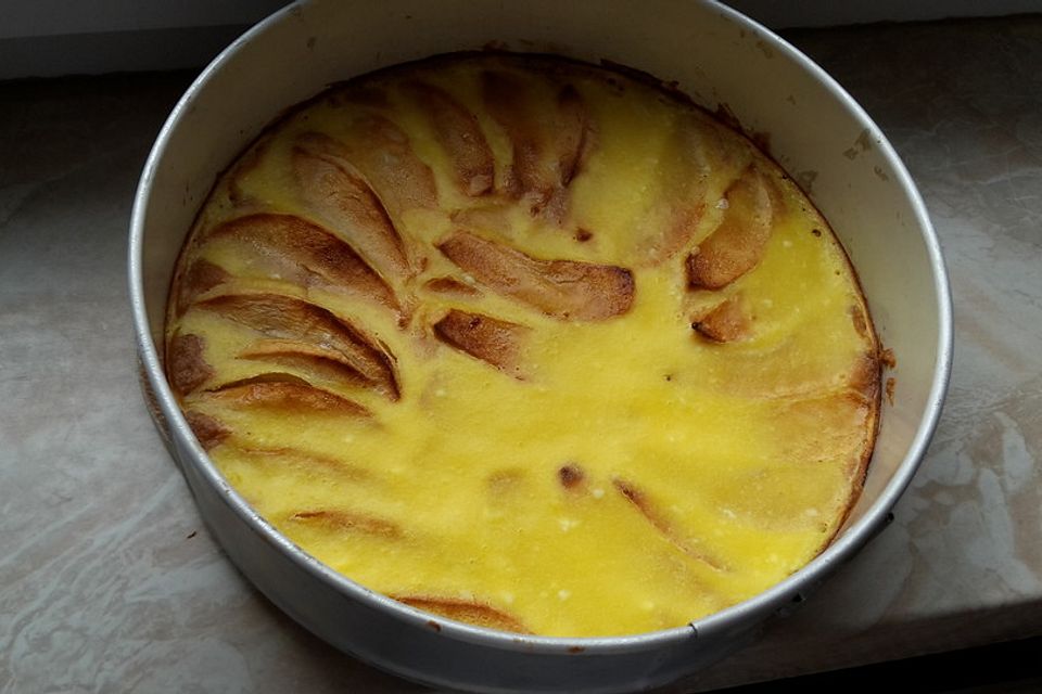 Apfelkuchen mit Eierlikörguss