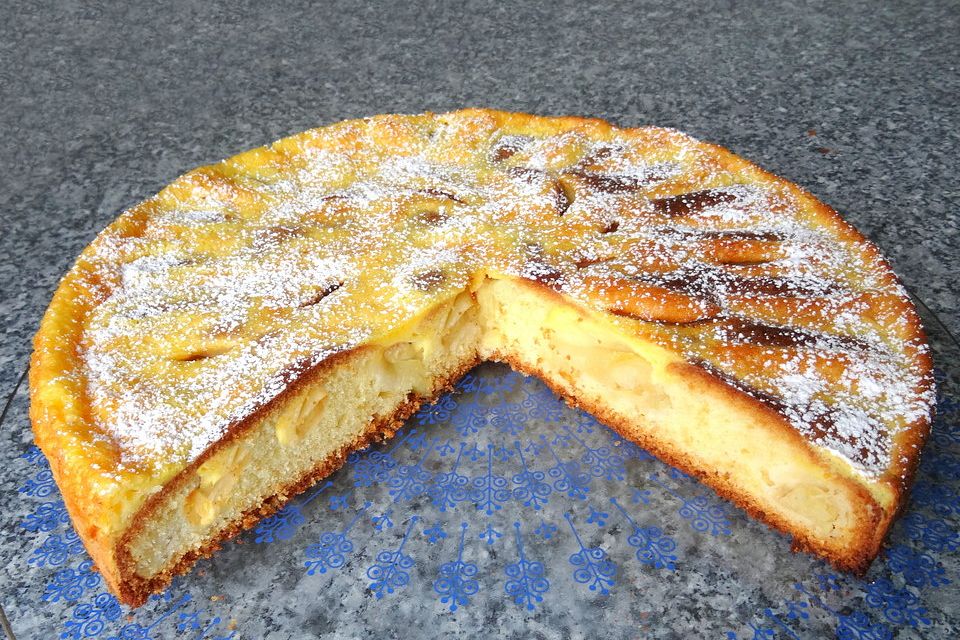 Apfelkuchen mit Eierlikörguss