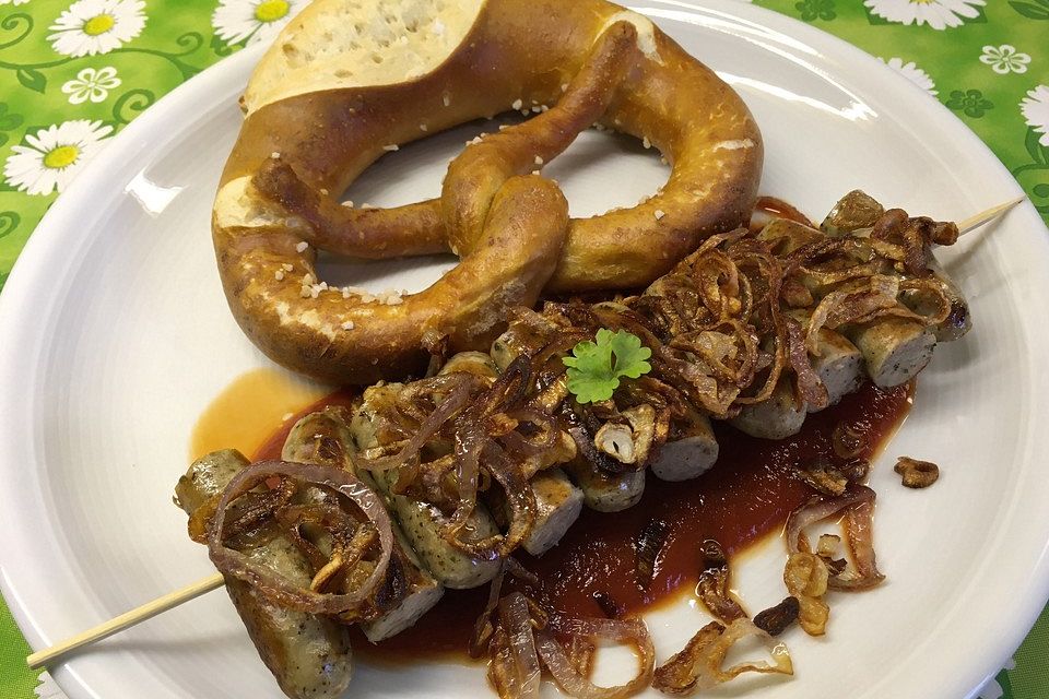 Nürnberger Bratwurst nach Schaschlikart