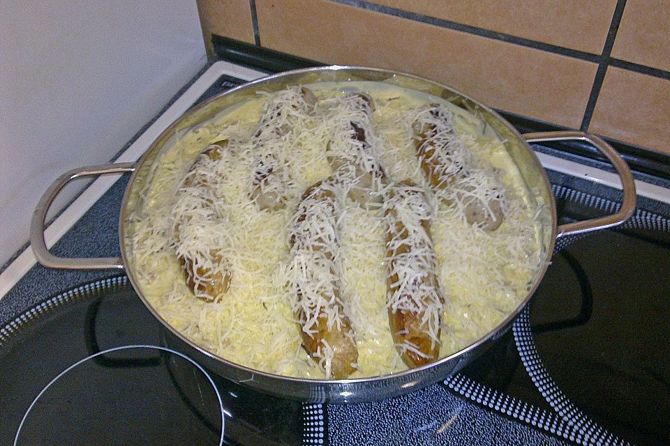 Bratwurst - Gemüse - Gratin