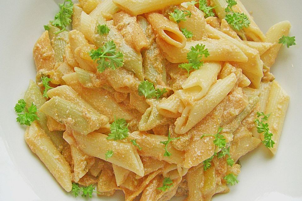 Penne mit Kürbis