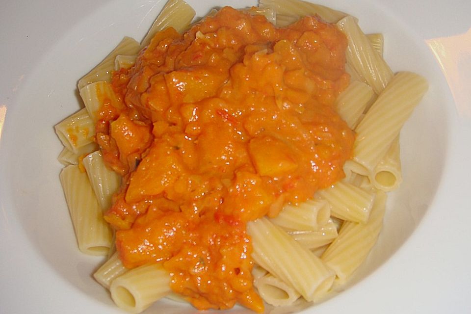 Penne mit Kürbis