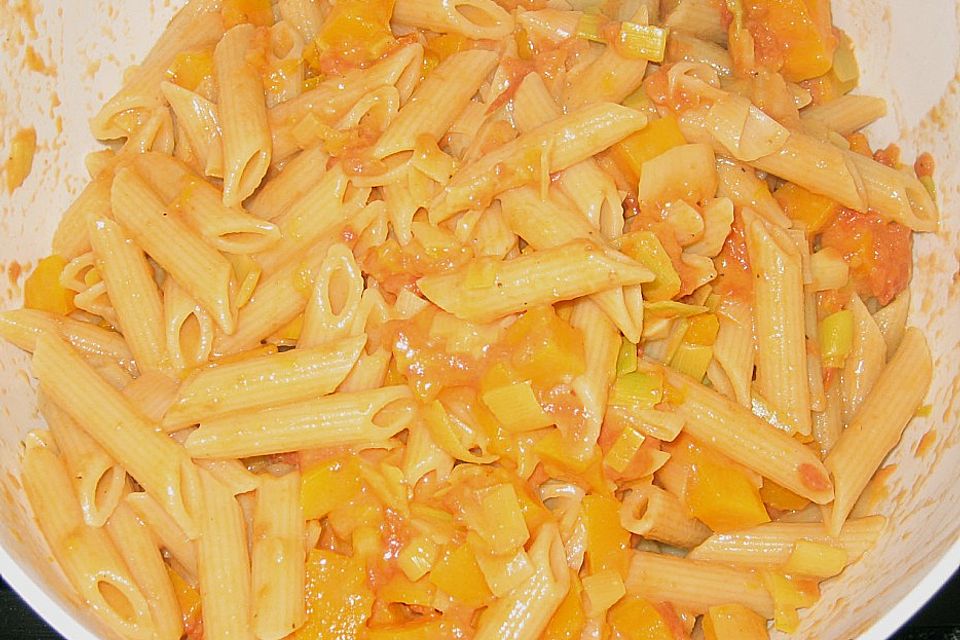 Penne mit Kürbis