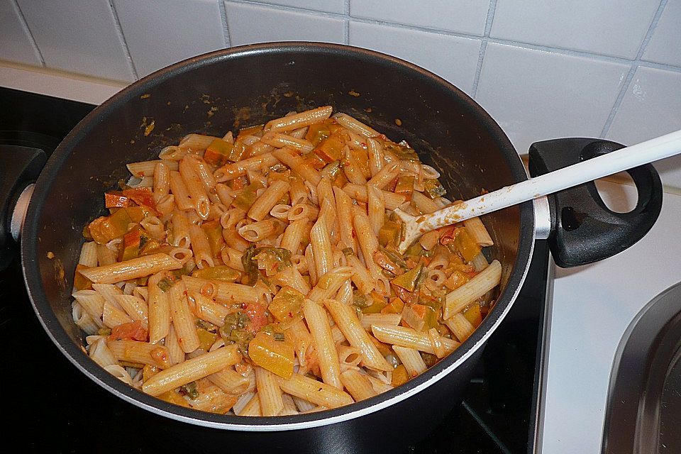 Penne mit Kürbis