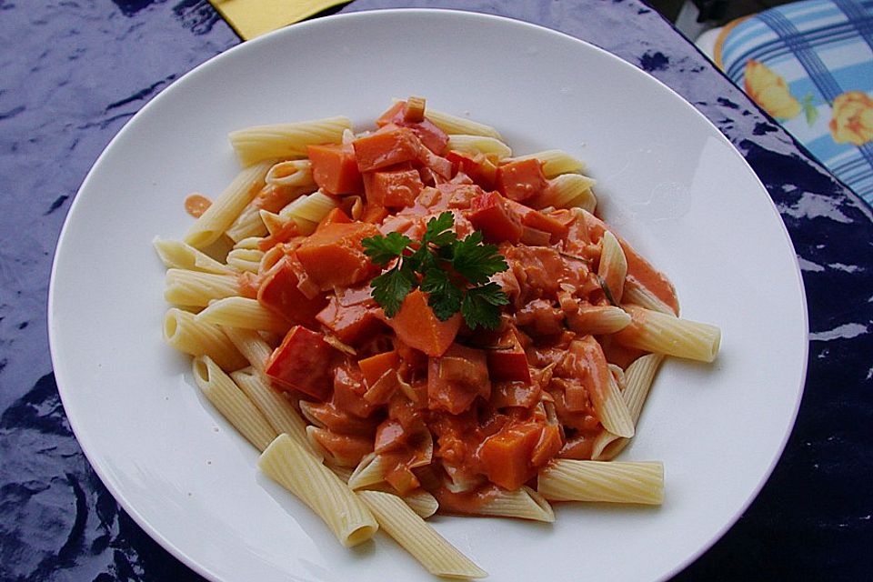 Penne mit Kürbis