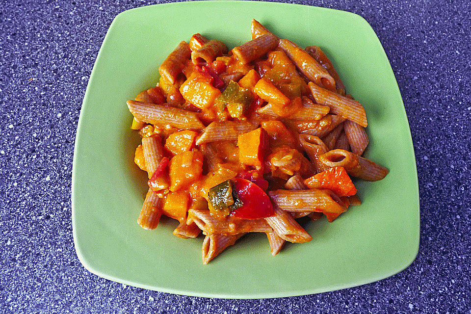 Penne mit Kürbis