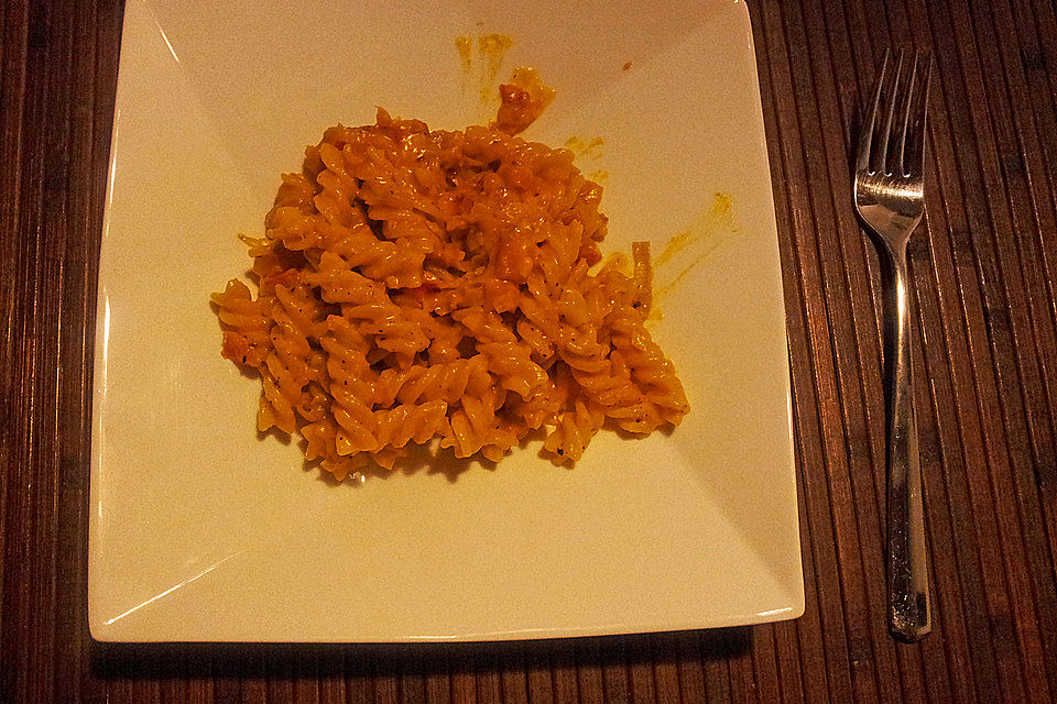 Penne mit Kürbis