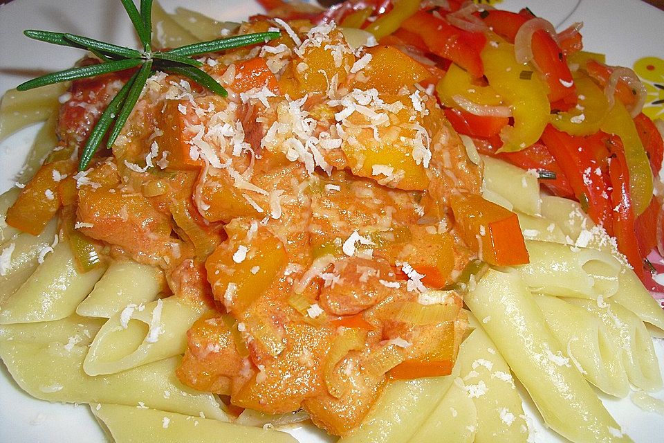 Penne mit Kürbis