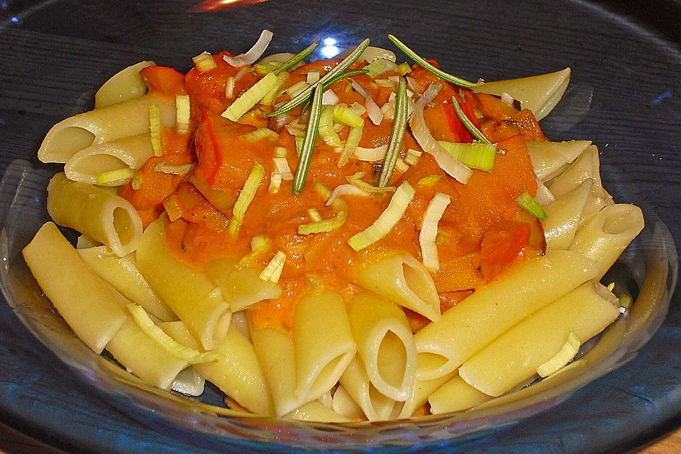 Penne mit Kürbis