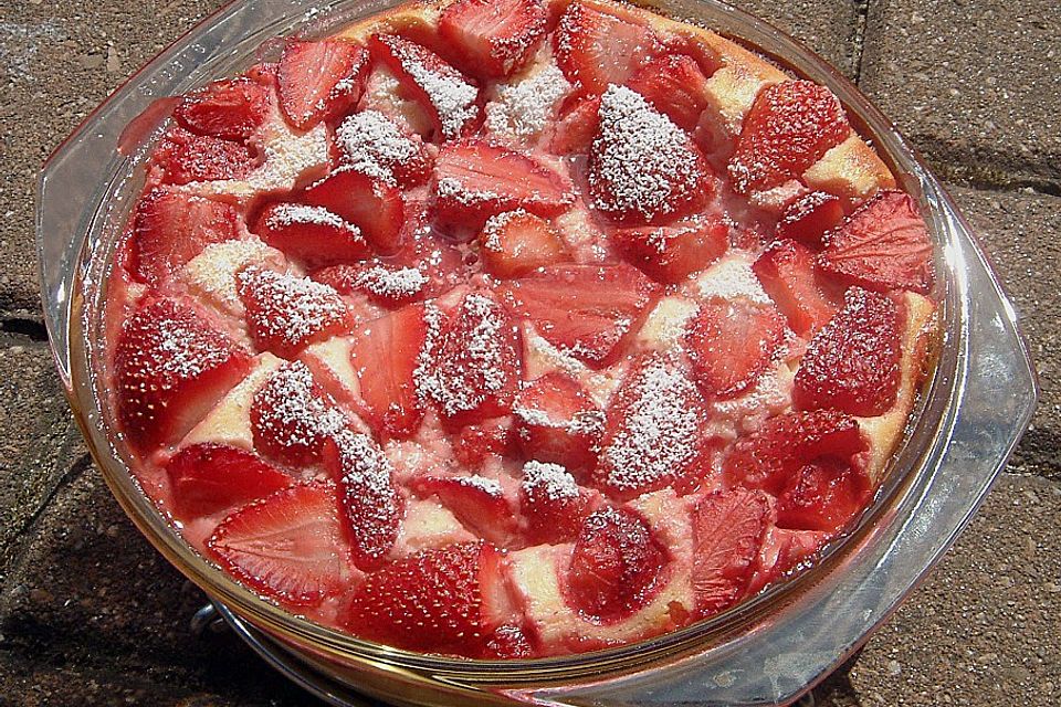 Quarkgratin mit Erdbeeren