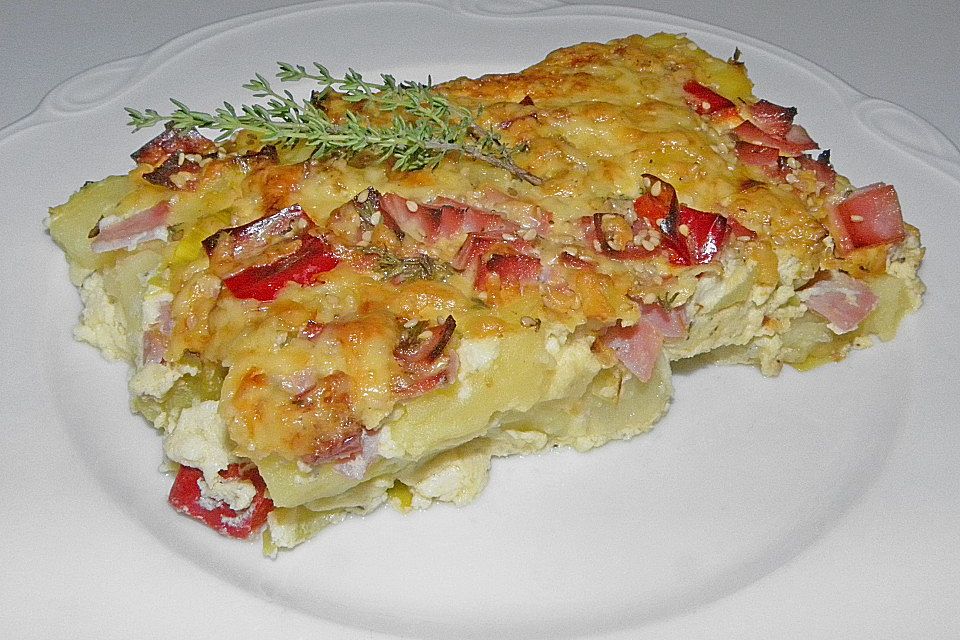 Kartoffelauflauf mit Thymian