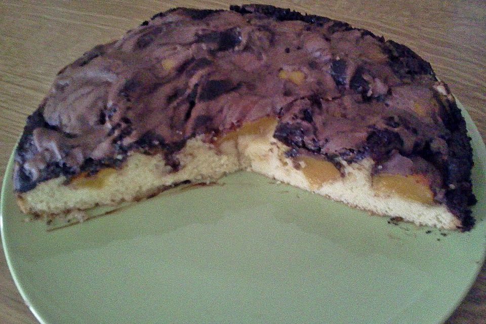 Pfirsich - Nougat Kuchen