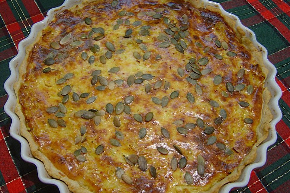 Kürbisquiche, vegetarisch