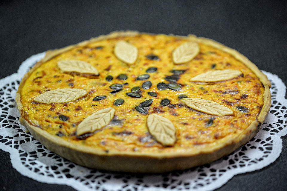 Kürbisquiche, vegetarisch