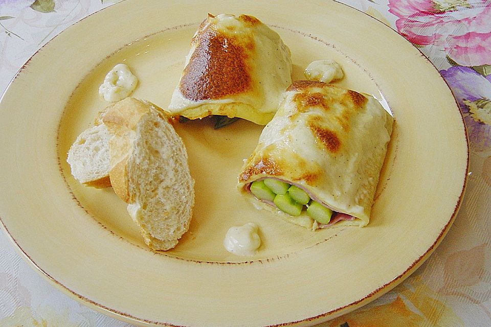 Überbackene Spargel - Crêpes