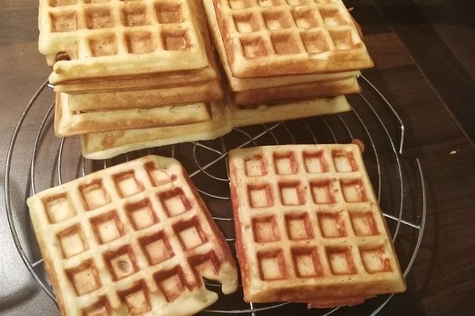 Waffeln aus Hefeteig