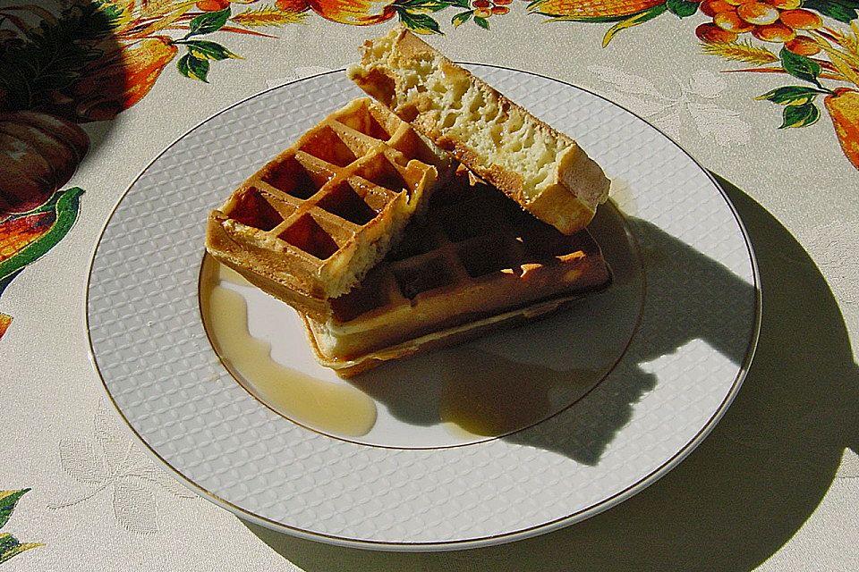 Waffeln aus Hefeteig