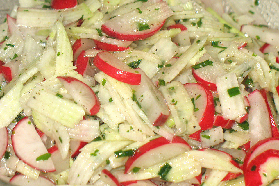 Kohlrabi - Radieschen Salat