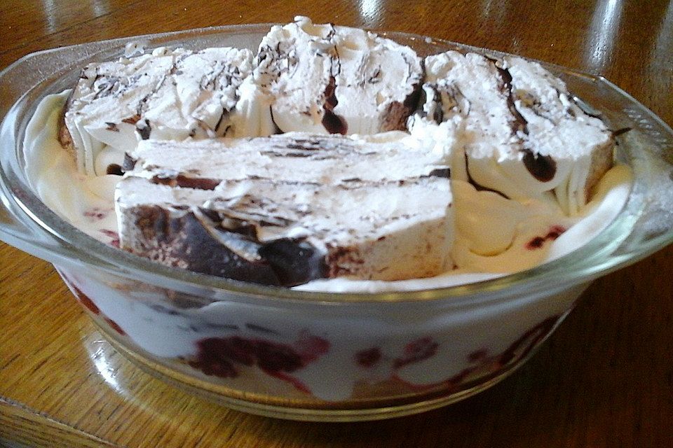 Vienetta Dessert mit Himbeeren