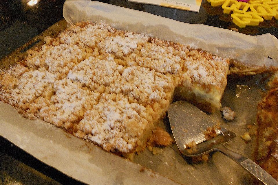 Apple custard slice