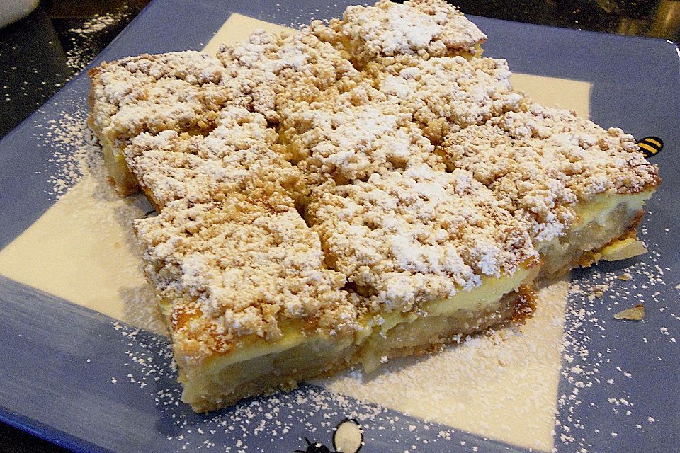 Apple custard slice