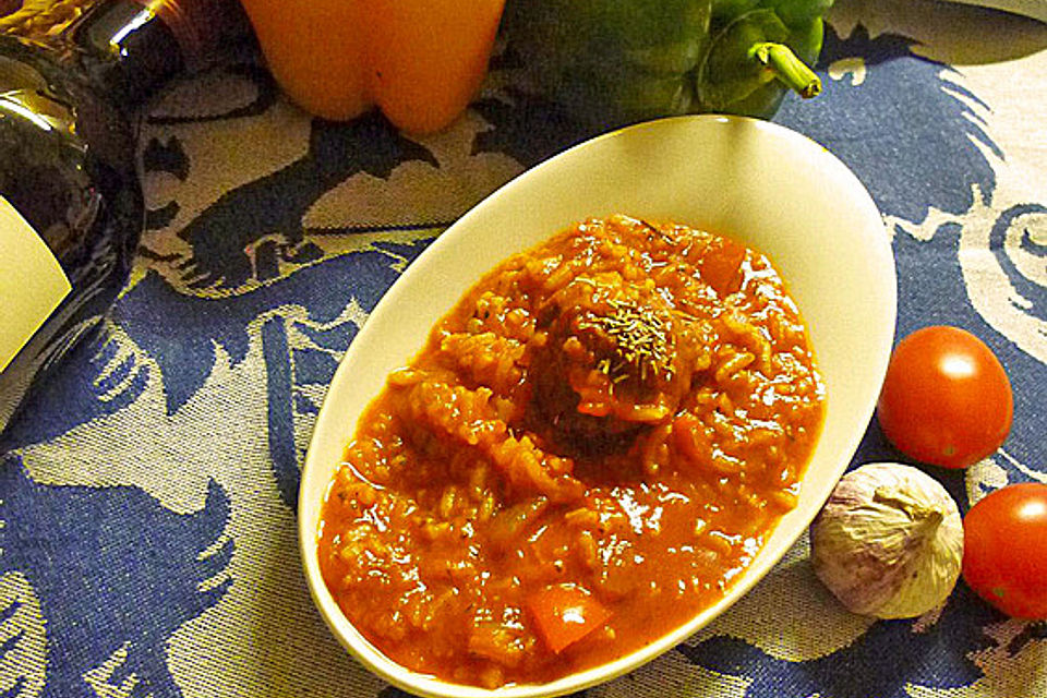 Tomatensuppe mit Fleischklößen