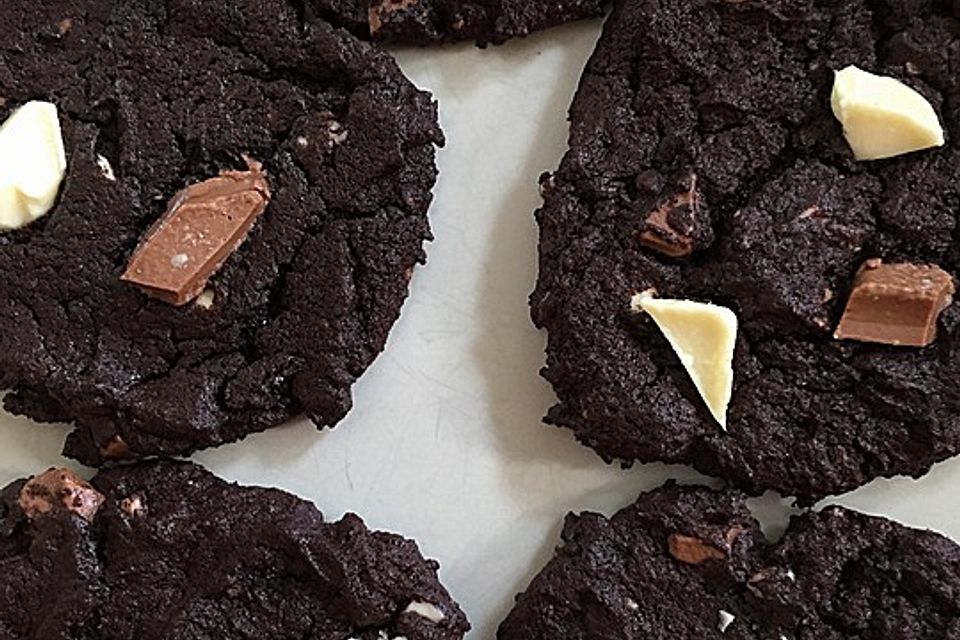 Triple Chocolate Cookies