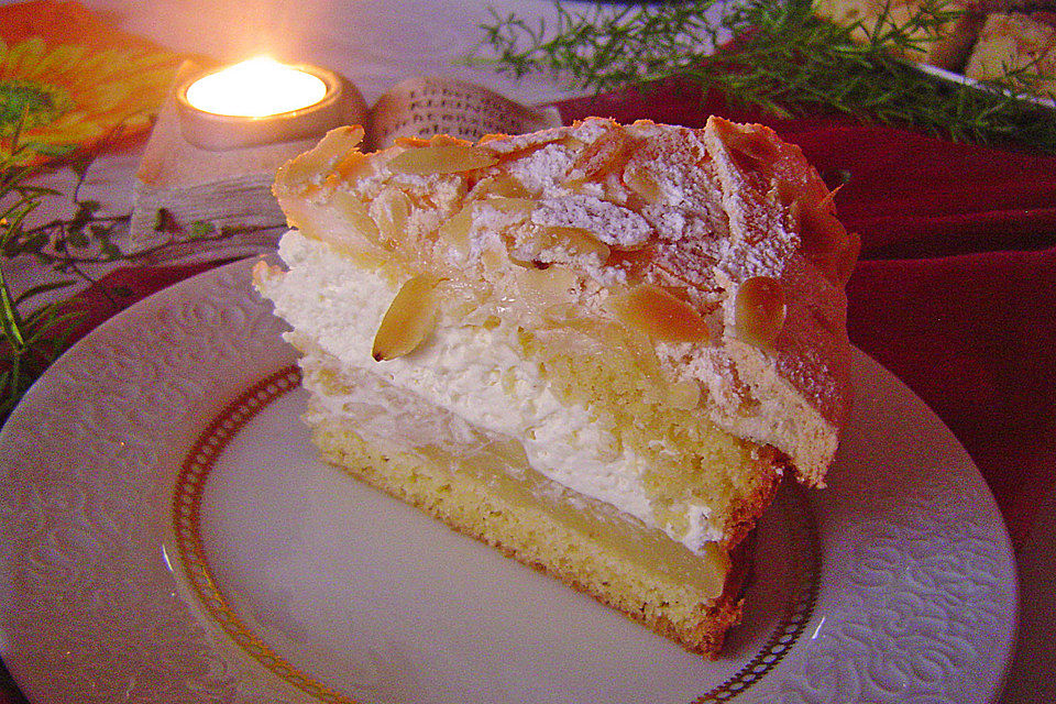 Apfel - Schneemus - Torte