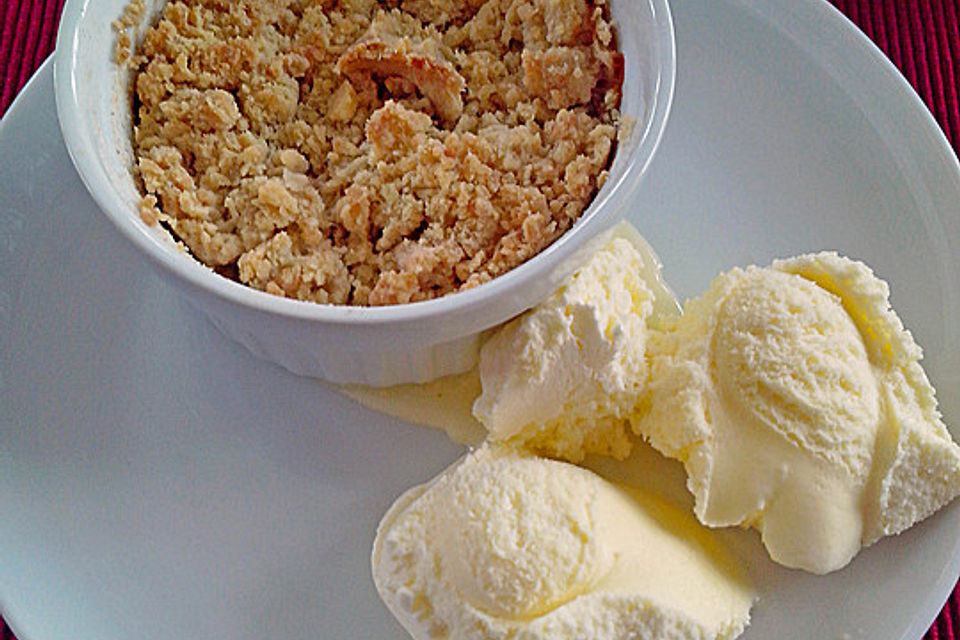 Bananen - Apfel - Toffee Crumble