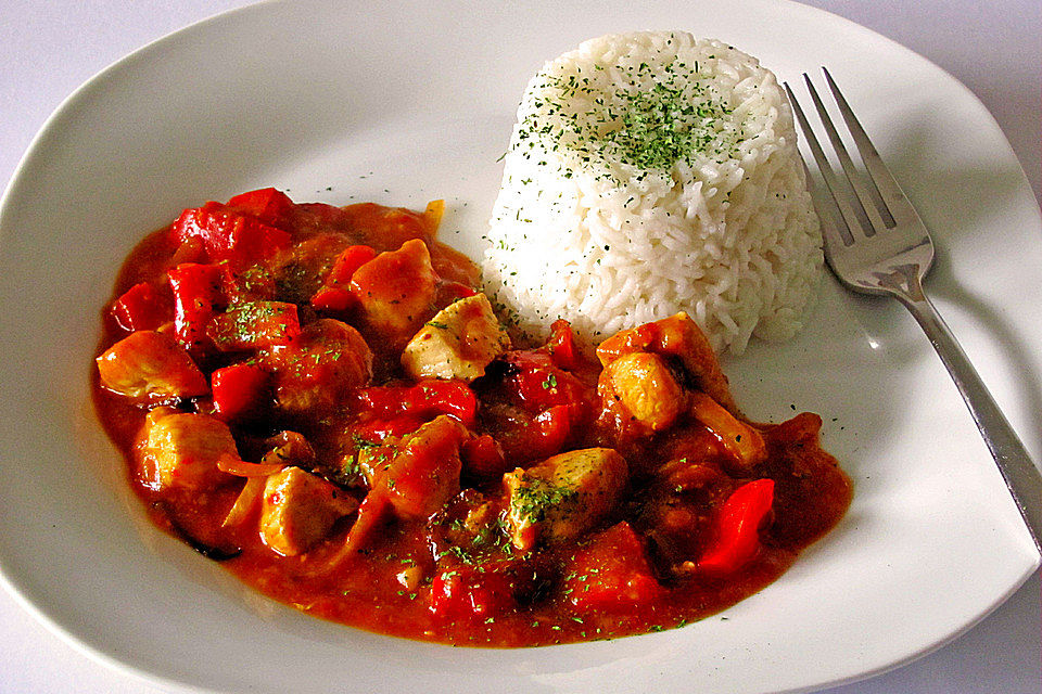 Hähnchen - Paprika Ragout