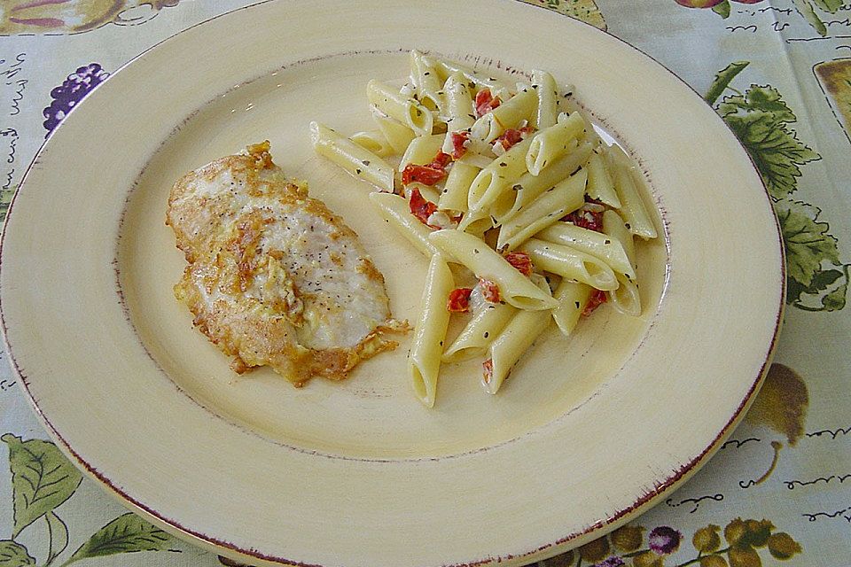 Hähnchenschnitzel in Parmesanhülle