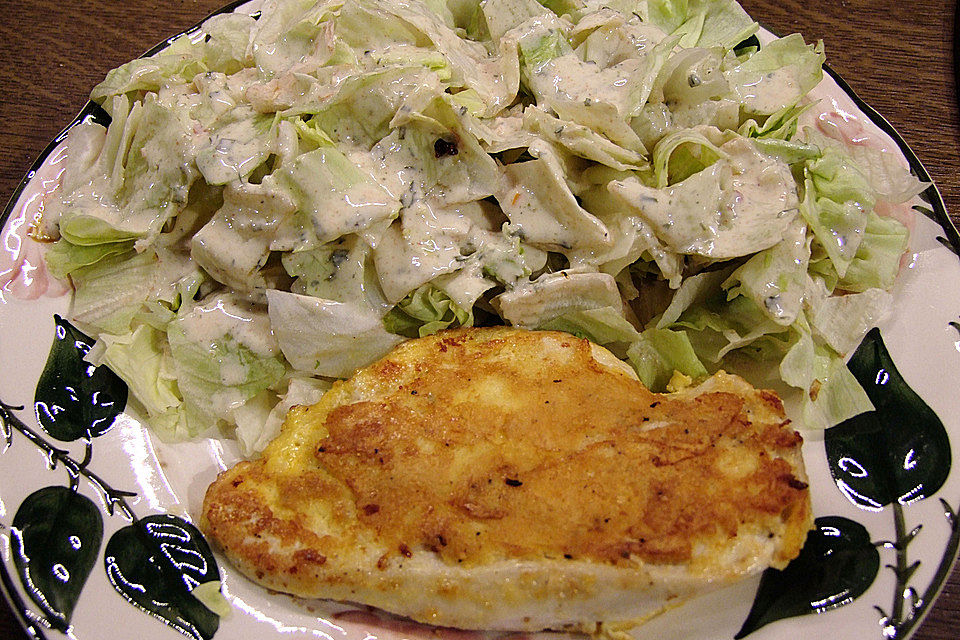 Hähnchenschnitzel in Parmesanhülle