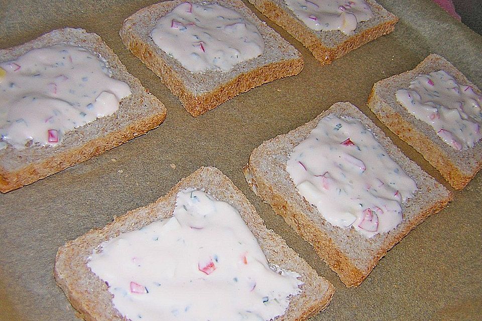 Überbackener Pfirsichtoast