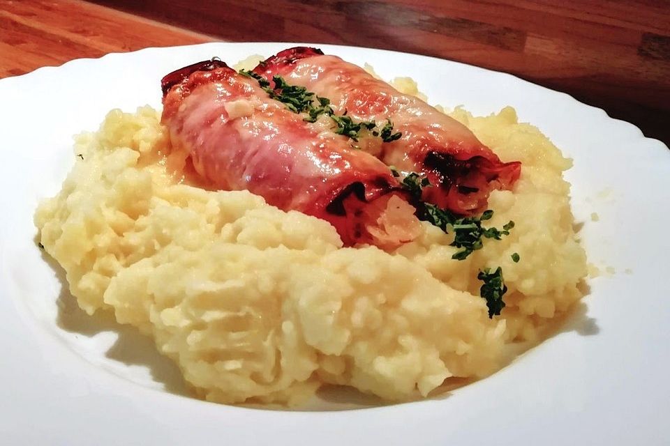 Kochschinkenröllchen gefüllt mit Sauerkraut