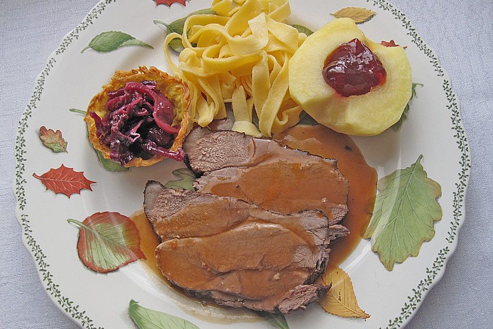 Wildschweinbraten aus der Keule