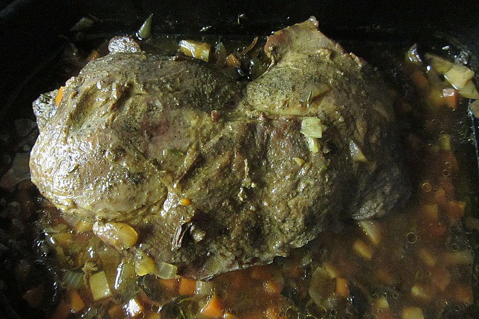 Wildschweinbraten aus der Keule