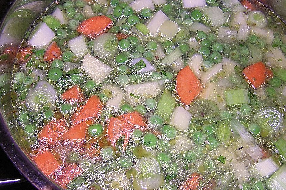 Erbsensuppe richtig lecker