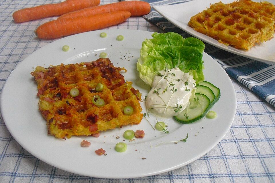 Bunte Kartoffelwaffeln